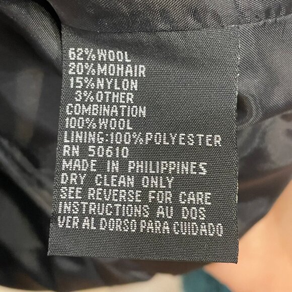 EUC Vintage Wool Blend Tweed Teal Mini Skirt Suit Kasper 2P, XS - Picture 7 of 12